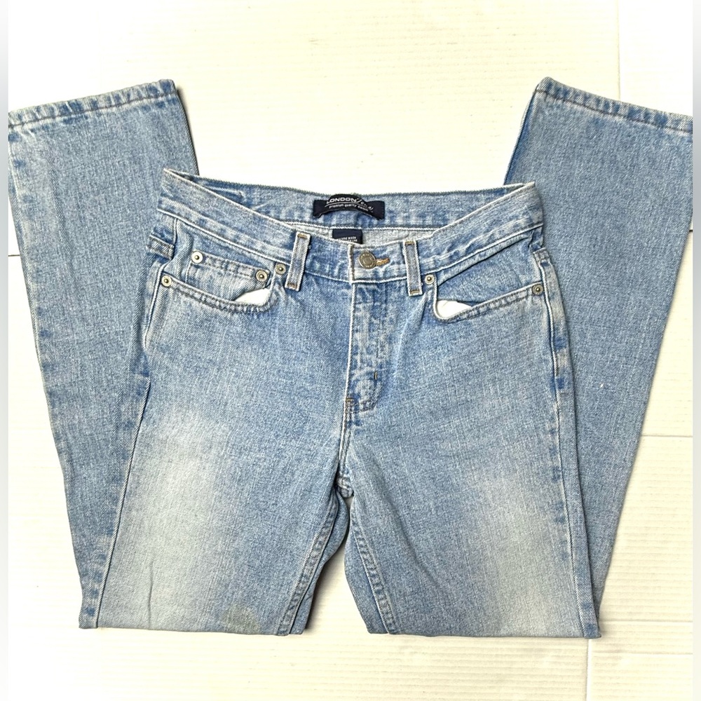 Vintage London Jeans Womens 2 Straight Leg Blue Denim Medium Wash Y2K 90s